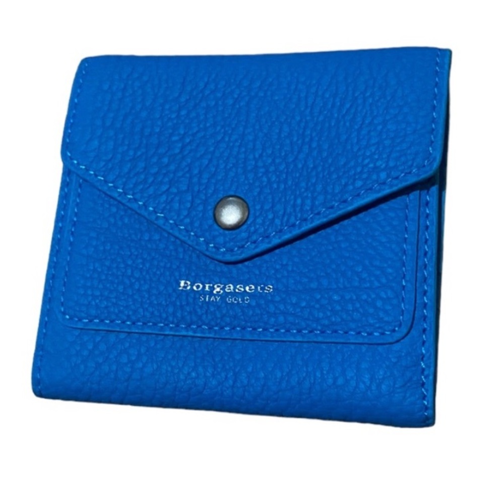 Borgasets Teal Blue Small Leather Wallet